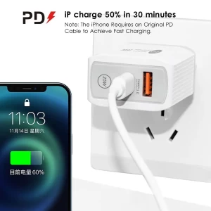 25w Pd Usb C Charger For Iphone 14 Pro Max 12 11 Xs Xr Mini Fast Chargeur Type C Qc 3.0 Quick Charging Cable Phone Accessories