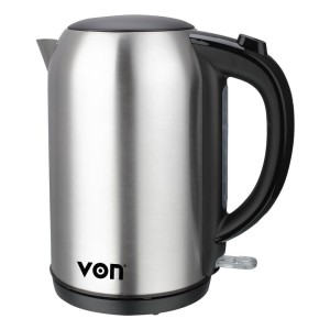 Von VSKL17PDX Upright Cordless Kettle, 1.7L - Stainless steel