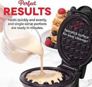 Dash DMW001BK Mini Waffle Maker - Black
