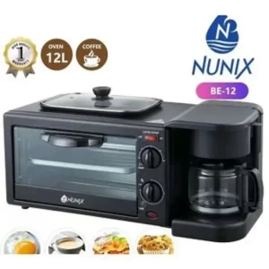 Nunix 3 IN 1 Breakfast Maker Coffee maker , Oven and grill Black 3 IN 1 Black 12L